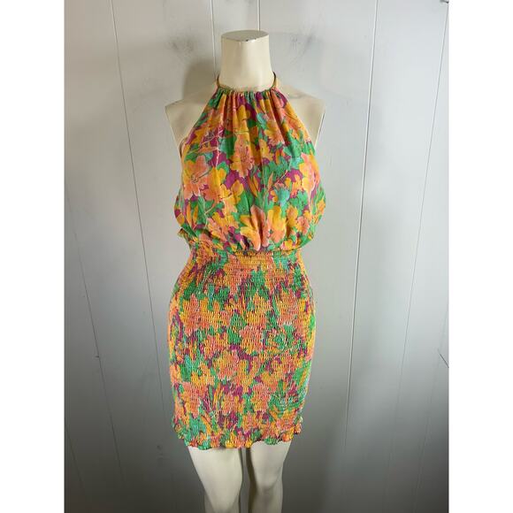 lost & wonder Eternal Lights Floral Minidress in Peach. Size Large. NWOT - Picture 5 of 11